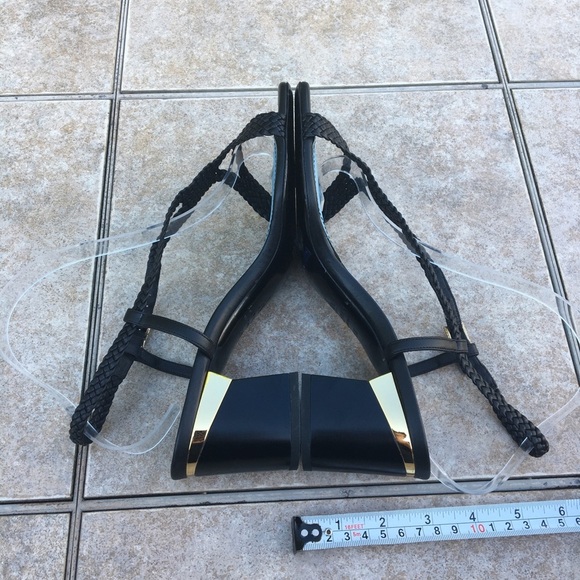 Lanvin Paris black braided sandals 38.5 - Picture 12 of 15